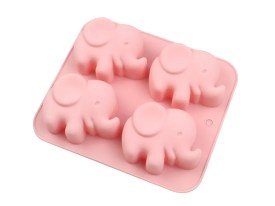 Molde silicona 4 jabones ELEFANTES infantiles